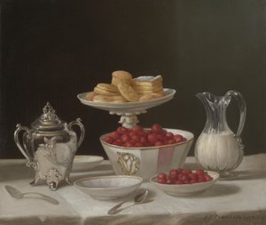 Jälkiruoka-asetelma, 1855