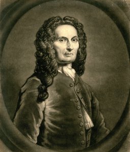 Ranskalaisen matemaatikon Abraham de Moivren muotokuva 1667-1754, 1736 tekijältä John Faber