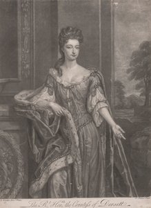 Hampton Courtin kaunottaret: The Right Honorable Mary, Dorsetin kreivitär tekijältä John Faber the younger