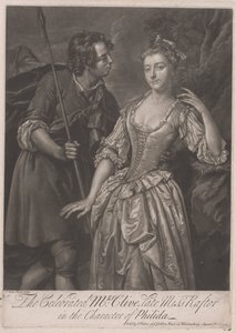 Juhlittu rouva Clive, edesmennyt neiti Rafter, Philidan hahmossa tekijältä John Faber the younger