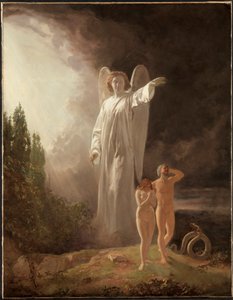 Aadamin ja Eevan karkottaminen 1880-luvulla.