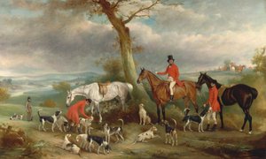 Thomas Wilkinson, M.F.H., Hurworth Foxhoundsin kanssa