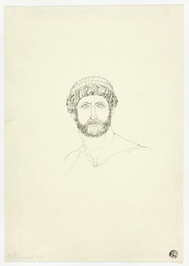Parrakas miehen rintakuva tekijältä John Flaxman