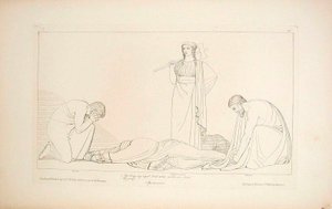 Klytaimnestra ja kuoro tekijältä John Flaxman