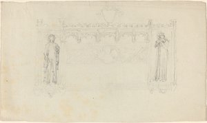 Suunnittelu Simcoe-monumentille, Exeterin katedraalille tekijältä John Flaxman