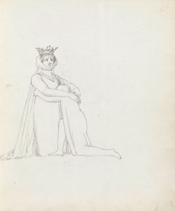 Piirustus rouva Siddonsista Constancena, 1783 (kynä, muste ja pesu paperille) tekijältä John Flaxman
