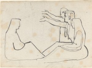 Neljä istuvaa hahmoa tekijältä John Flaxman