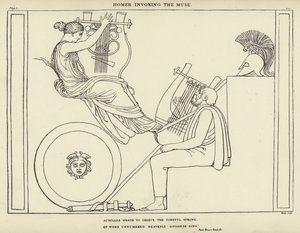 Homer kutsumassa Musea tekijältä John Flaxman