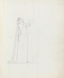 Mrs Siddons Constance, 1783 (kynä, muste ja pesu paperille) tekijältä John Flaxman