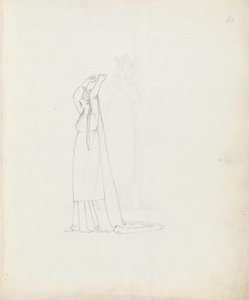 Mrs Siddons Constance, 1783 (kynä, muste ja pesu paperille) tekijältä John Flaxman