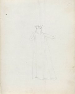 Mrs Siddons Constance, 1783 (kynä, muste ja pesu paperille) tekijältä John Flaxman