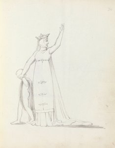 Mrs Siddons Constance lapsen kanssa, 1783 (kynä, muste ja pesu paperille) tekijältä John Flaxman