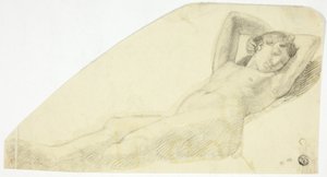 Alaston tyttö nukkuu tekijältä John Flaxman