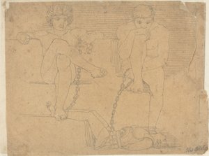 Otus ja Ephialtes pitävät Marsia vankeina tekijältä John Flaxman