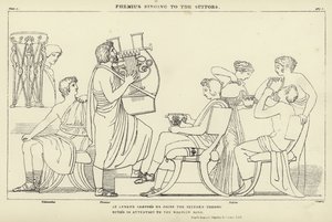 Phemius laulaa Suitorsille tekijältä John Flaxman