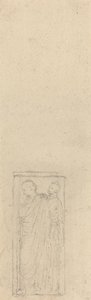Relief, jossa on kaksi verhottua hahmoa tekijältä John Flaxman