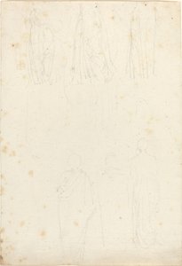 Sheet of Studies of Cooked Figuurit tekijältä John Flaxman