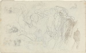 Tutkimusarkki [recto and verso] tekijältä John Flaxman