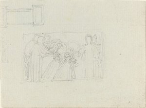 Tutkimus papiston muistomerkkiä varten [recto and verso] tekijältä John Flaxman
