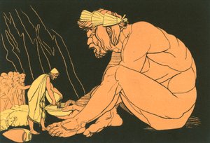 Ulysses antaa viiniä Polyphemukselle
