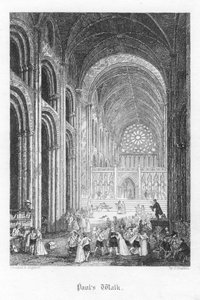 Kohtaus William Harrison Ainsworthin elokuvasta Old St Pauls, 1855 tekijältä John Franklin