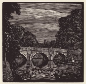 Cambridge: Clare Bridge (puupiirros) tekijältä John Frederick Greenwood