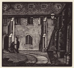 Cambridge: Corpus Christi, Old Court (puupiirros).