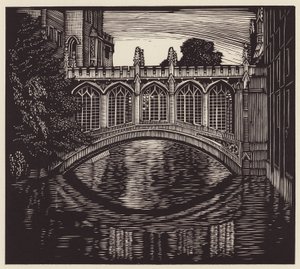 Cambridge: "Huokausten silta" (puupiirros) tekijältä John Frederick Greenwood