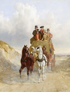 Kuninkaallinen postivaunu tiellä, 1841 tekijältä John Frederick Herring Senior