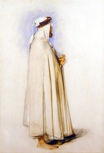 Arabi (akvarelli lyijykynän päällä paperille) tekijältä John Frederick Lewis