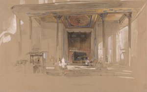 Suuren moskeijan pääsisäänkäynti, (Ulu cami) Bursa, Turkki, tekijältä John Frederick Lewis