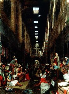 El Khan Khallilin Bezestein-basaari, Kairo tekijältä John Frederick Lewis