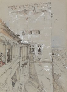 Torre de Comares, Alhambra, 1835 tekijältä John Frederick Lewis