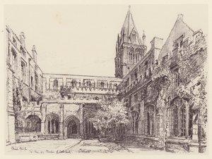 Christ Church Cloisters (litografia) tekijältä John Fulleylove