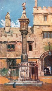 Corpus Christi College (värillinen litografia) tekijältä John Fulleylove