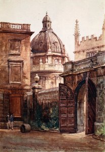 Hertford Collegen ja Radcliffe Libraryn sisäänkäynti, 1903 tekijältä John Fulleylove
