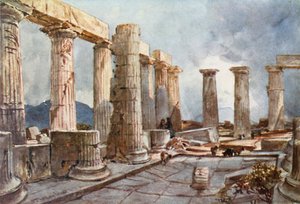 Apollon temppelin sisustus Bassaessa Arcadiassa tekijältä John Fulleylove