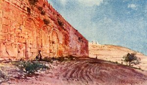 Jerusalem. - Temppelialueen kolmoisportti, 1902. tekijältä John Fulleylove