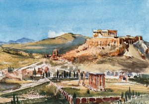 Akropolis ja Olympolaisen Zeuksen temppeli Ardetto-kukkulasta tekijältä John Fulleylove
