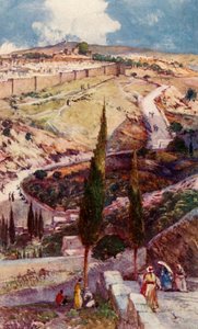 Jerusalemin koillispää ja Mispa Öljymäeltä, 1902. tekijältä John Fulleylove