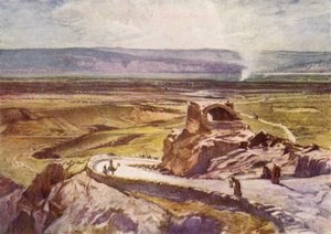Jerikon tasangolla Moabin vuoria kohti