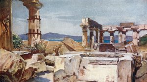 Athenen temppeli Aeginan saarella tekijältä John Fulleylove