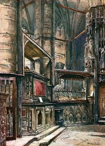 Henrik III:n hauta, St Edwardin kappelista (värilitrokuvaus) tekijältä John Fulleylove