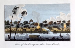 Näkymä leiristä Java Creekin luona, 1813