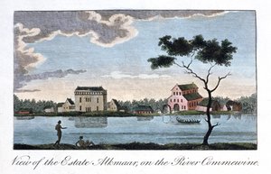 Näkymä Alkmaarin kartanolle, Commewine-joelle, 1813
