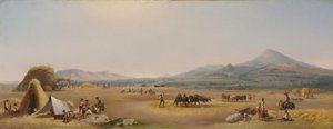 Sadonkorjuu Rooman Campagnalla, 1868.