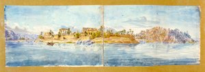 Maisema, Egypti, 1800-luku tekijältä John Gardner Wilkinson