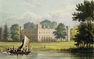 Sion house, R. Ackermannin (1764-1834) "Taidevarasto", julkaistu vuonna 1823 (värikaiverrus)