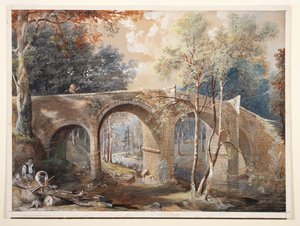 Puunhakkaajat Fingle Bridgeltä, Dartmoor tekijältä John Gendall