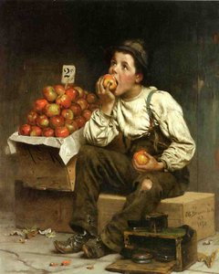 Poika syö omenoita, 1878